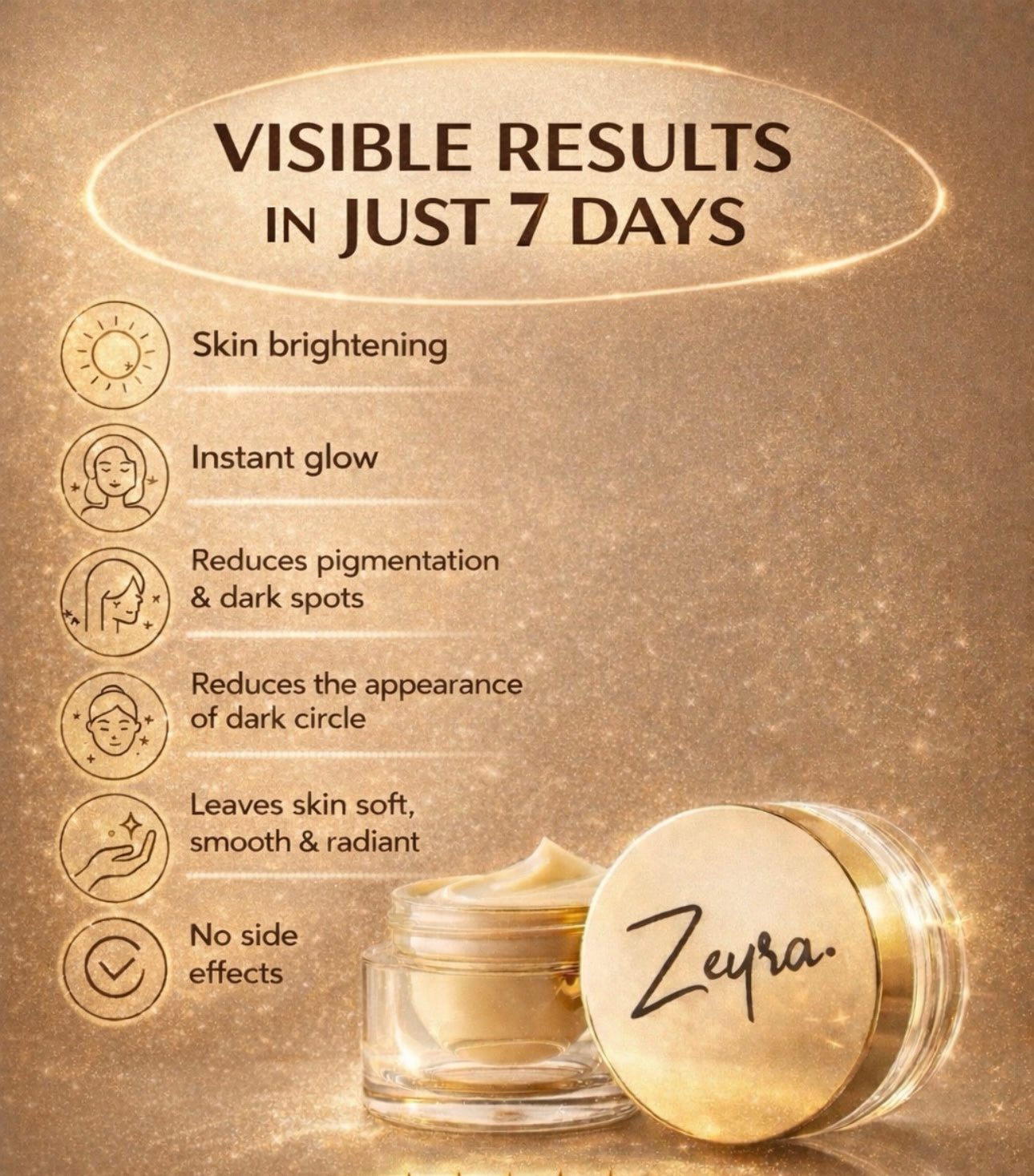 Zeyra Skin Brightening Cream - Bright,Smooth & Spot Free Skin